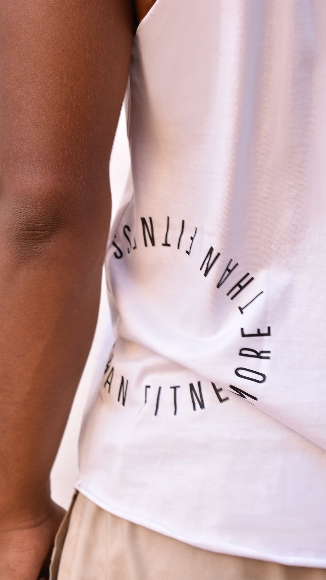 BE A FUCKIN` SHARK TANKTOP IN WHITE